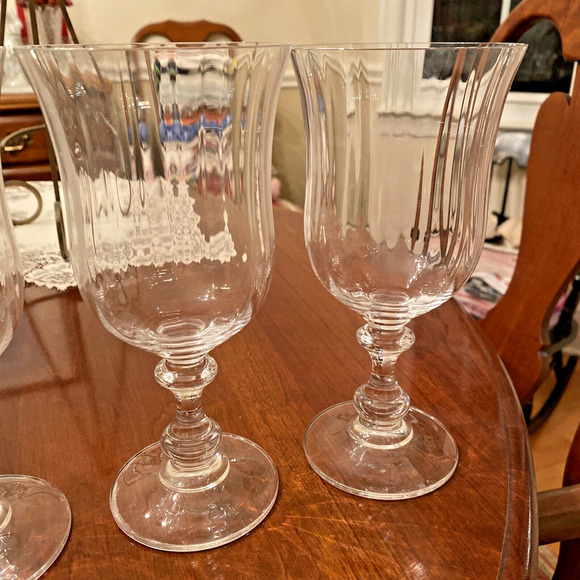 Mikasa Y2K French Countryside Clear Crystal Water or Iced Tea Goblets Set of 4 - Picture 3 of 8